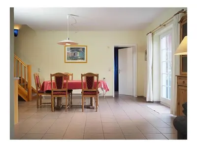 Ein Sitzbereich in der Unterkunft Holiday apartment in Prerow with terrace