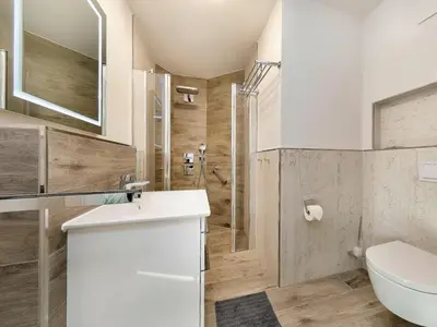 Ein Badezimmer in der Unterkunft Villa Strandblick 12