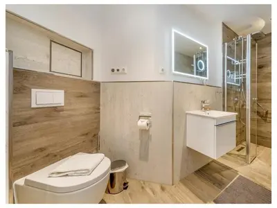 Ein Badezimmer in der Unterkunft Villa Strandblick 7