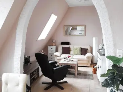 Ein Sitzbereich in der Unterkunft Apartment Geräumige Ferienwohnung in Zingst mit Terrasse by Interhome