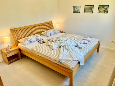 Ein Bett oder Betten in einem Zimmer der Unterkunft Holiday Home Wiesenblick 8 by Interhome