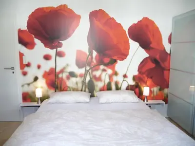 Ein Bett oder Betten in einem Zimmer der Unterkunft Holiday Home Wiesenblick 5 by Interhome
