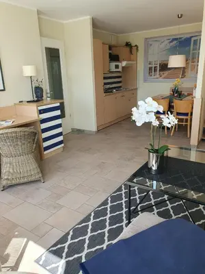 Küche/Küchenzeile in der Unterkunft Am Zingster Strand