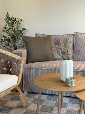 Ein Sitzbereich in der Unterkunft Ferienwohnung LOLLE