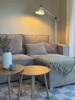 Ein Sitzbereich in der Unterkunft Ferienwohnung LOLLE