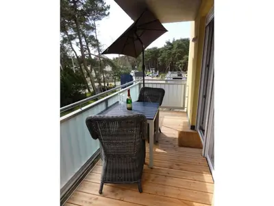 Ein Balkon oder eine Terrasse in der Unterkunft Holiday apartment with 1 bedroom