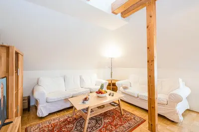 Ein Sitzbereich in der Unterkunft Kapitänsgarten, Fewo Nr 7