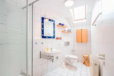 Ein Badezimmer in der Unterkunft Haus Seemöwe Fewo Nr 9