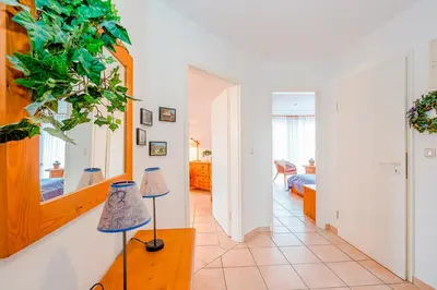 Ein Sitzbereich in der Unterkunft Haus Seemöwe Fewo Nr 9