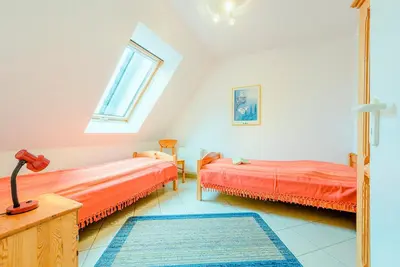 Ein Bett oder Betten in einem Zimmer der Unterkunft Haus Kranich 5, Fewo Nr 25