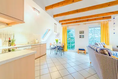 Küche/Küchenzeile in der Unterkunft Haus Kranich 5, Fewo Nr 25