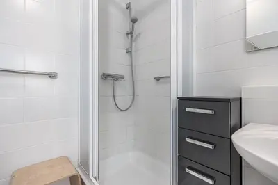 Ein Badezimmer in der Unterkunft Sonneneck Birkenstraße 11c