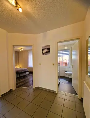 Ein Bett oder Betten in einem Zimmer der Unterkunft Jordanstr 32 Wg 2