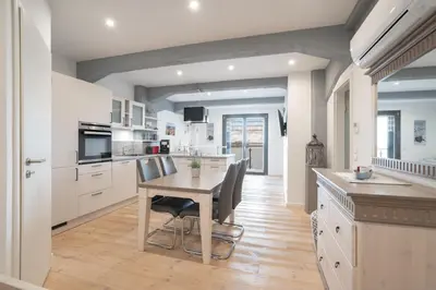 Küche/Küchenzeile in der Unterkunft Apartment Hafenflair