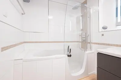 Ein Badezimmer in der Unterkunft Apartment Hafenflair