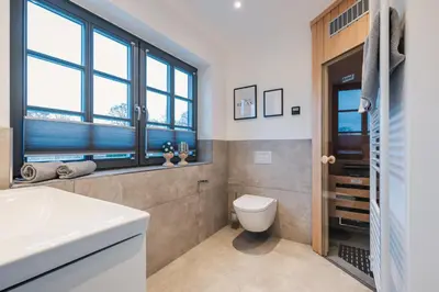 Ein Badezimmer in der Unterkunft Aura
