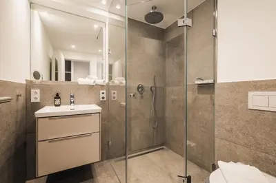 Ein Badezimmer in der Unterkunft Strandvilla Zingst Appartement 08 1 OG