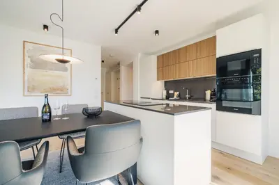 Küche/Küchenzeile in der Unterkunft Strandvilla Zingst Appartement 15 2 OG