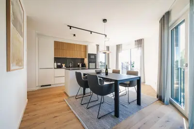 Küche/Küchenzeile in der Unterkunft Strandvilla Zingst Appartement 15 2 OG