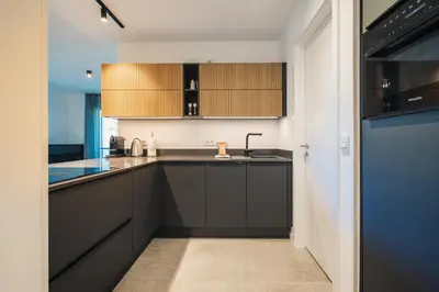 Küche/Küchenzeile in der Unterkunft Strandvilla Zingst Appartement 01 EG