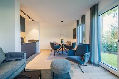 Ein Sitzbereich in der Unterkunft Strandvilla Zingst Appartement 01 EG
