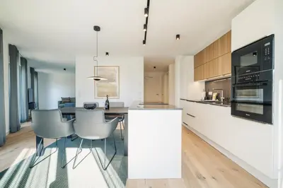 Küche/Küchenzeile in der Unterkunft Strandvilla Zingst Appartement 10 1 OG