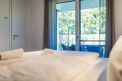 Ein Bett oder Betten in einem Zimmer der Unterkunft Strandvilla Zingst Appartement 03 EG