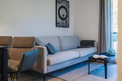 Ein Sitzbereich in der Unterkunft Strandvilla Zingst Appartement 03 EG