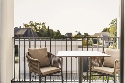 Ein Balkon oder eine Terrasse in der Unterkunft Strandvilla Zingst Appartement 09 1 OG