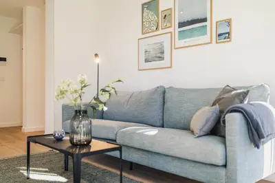 Ein Sitzbereich in der Unterkunft Strandvilla Zingst Appartement 05 EG