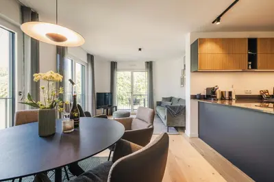 Küche/Küchenzeile in der Unterkunft Strandvilla Zingst Appartement 11 2 OG