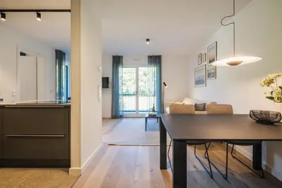 Küche/Küchenzeile in der Unterkunft Strandvilla Zingst Appartement 07 1 OG