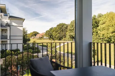 Ein Balkon oder eine Terrasse in der Unterkunft Strandvilla Zingst Appartement 07 1 OG