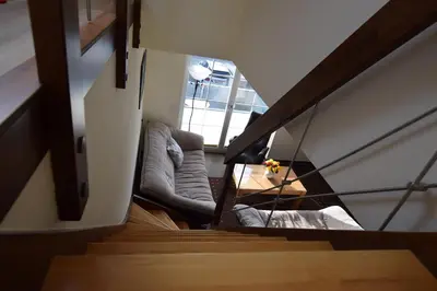 Ein Sitzbereich in der Unterkunft Ferienwohnung „Hürsch“