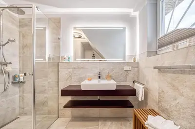 Ein Badezimmer in der Unterkunft Meerzeit