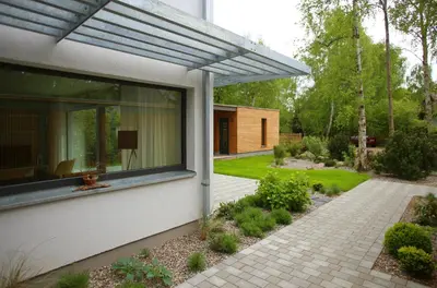 Ein Garten an der Unterkunft 