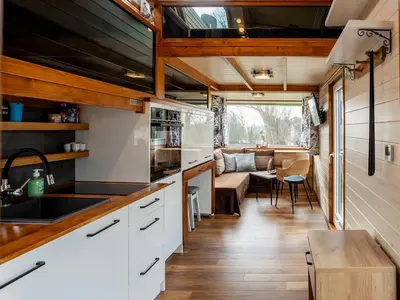 Küche/Küchenzeile in der Unterkunft Tiny House - Rolling Tiny - Wanderfalke