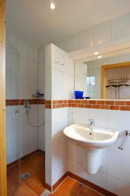Ein Badezimmer in der Unterkunft Strandmuschel