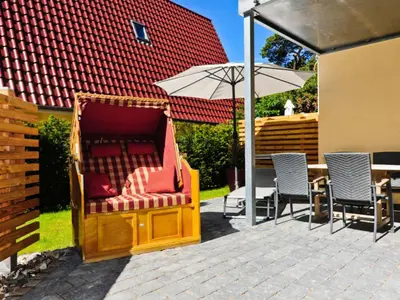 Ein Patio oder anderer Außenbereich in der Unterkunft Burg Roland Wohnung 05