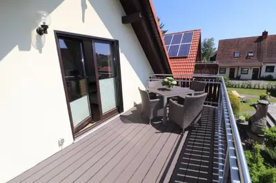 Das Gebäude in dem sich die Ferienwohnung befindet