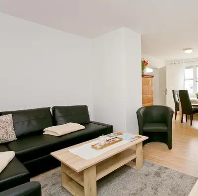 Ein Sitzbereich in der Unterkunft Ferienhaus Herbert