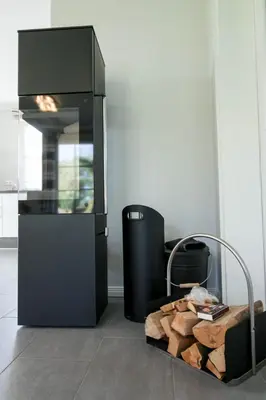 Küche/Küchenzeile in der Unterkunft Seeschwalbe 5 - Sauna & Kamin am Bodden