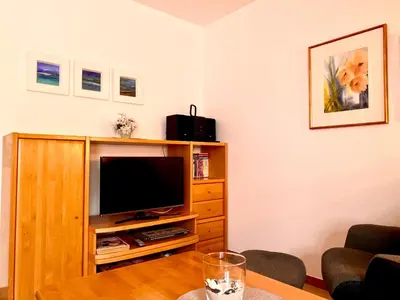 TV/Unterhaltungsangebot in der Unterkunft Achtern Diek Haus 7 Wohnung 7