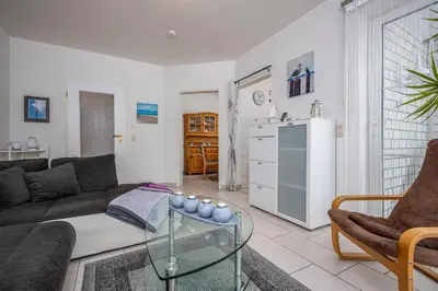 Ein Sitzbereich in der Unterkunft Birkenstraße 14a Charlotte