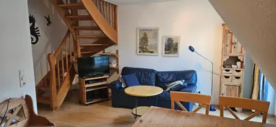 Ein Sitzbereich in der Unterkunft Achtern Diek 12b - Wohnung 6