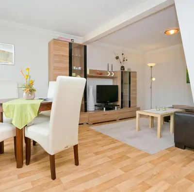 TV/Unterhaltungsangebot in der Unterkunft Ferienwohnung Meeresbrise