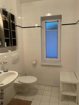 Ein Badezimmer in der Unterkunft Wohnung Bodden 1