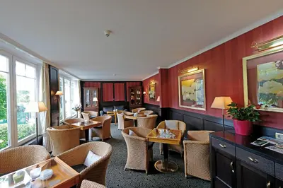 Ein Sitzbereich in der Unterkunft Hotel Meerlust