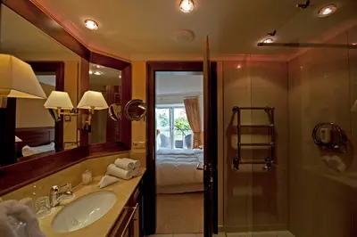 Ein Badezimmer in der Unterkunft Hotel Meerlust