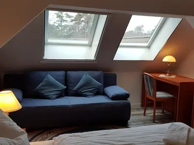 Ein Sitzbereich in der Unterkunft Parkresidenz Dierhagen